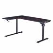 Bowery Hill Modern Metal Gaming Desk with Outlets in Black