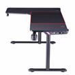 Bowery Hill Modern Metal Gaming Desk with Outlets in Black