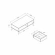 Bowery Hill Wood Coffee Table with Drawer in White and Dark Gray
