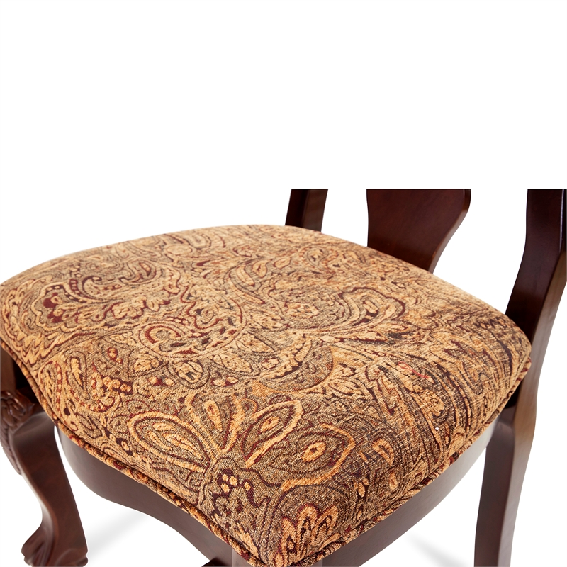 Bowery Hill Traditional Wood 9-Piece Dining Set in Brown Cherry