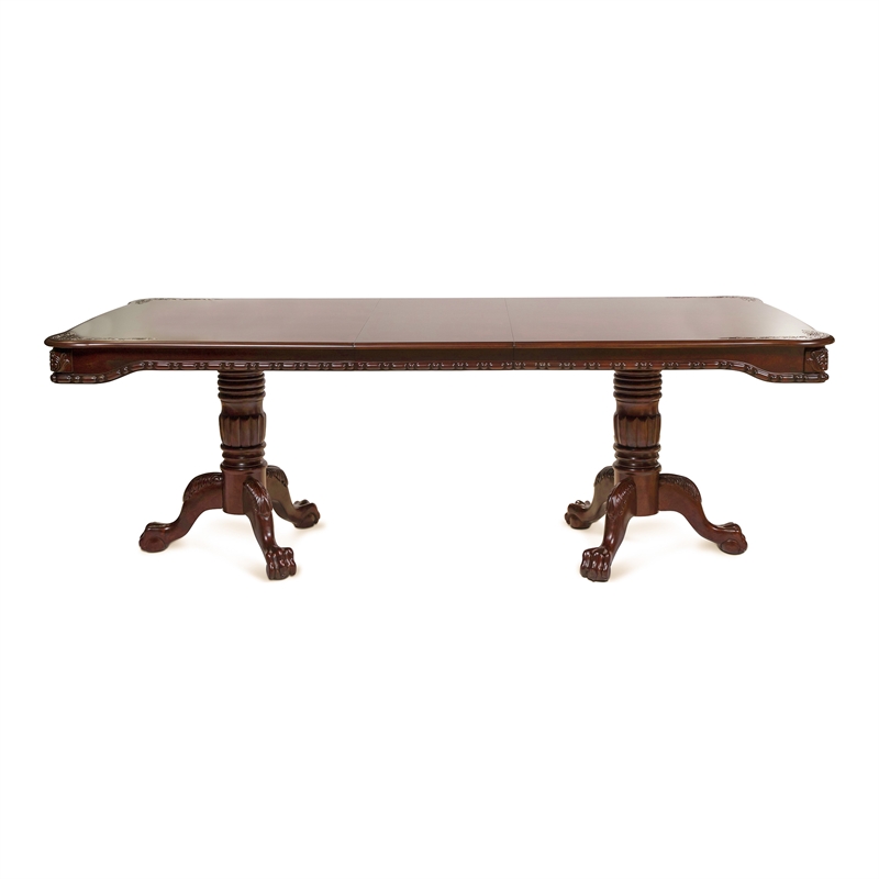 Bowery Hill Traditional Wood 9-Piece Dining Set in Brown Cherry