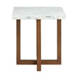 Bowery Hill 2-Piece Occasional Marble Table Set in White