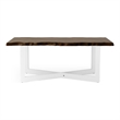 Bowery Hill Contemporary Wood Coffee Table in Oak and White
