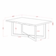 Bowery Hill Contemporary Wood Coffee Table in Oak and White