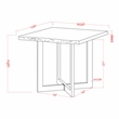 Bowery Hill Contemporary Wood End Table in Oak and White