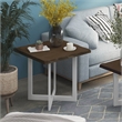 Bowery Hill Contemporary Wood End Table in Oak and White