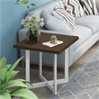 Bowery Hill Contemporary Wood End Table in Oak and White