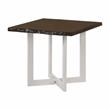 Bowery Hill Contemporary Wood End Table in Oak and White