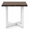 Bowery Hill Contemporary Wood End Table in Oak and White