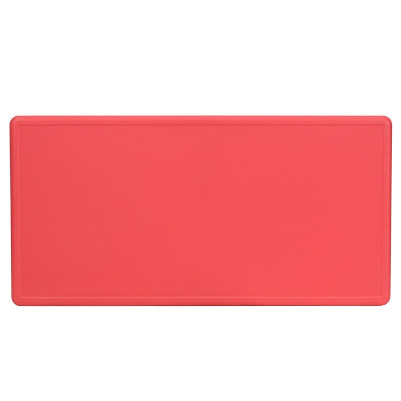 Bowery Hill 48 x 24 in Adjustable Plastic Activity Table in Red