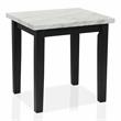 Bowery Hill Wood 3-Piece Coffee Table Set in White Finish