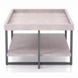 Bowery Hill Wood 1-Shelf Coffee Table in Antique Gray
