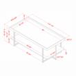 Bowery Hill Wood 1-Shelf Coffee Table in Antique Gray