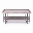 Bowery Hill Wood 1-Shelf Coffee Table in Antique Gray