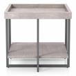 Bowery Hill Wood 1-Shelf End Table in Antique Gray
