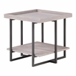 Bowery Hill Wood 1-Shelf End Table in Antique Gray