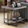 Bowery Hill Wood 1-Shelf End Table in Antique Gray