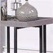 Bowery Hill Wood 1-Shelf End Table in Antique Gray