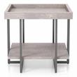 Bowery Hill Wood 1-Shelf End Table in Antique Gray