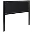 Bowery Hill Fabric Tufted Full Panel Headboard in Dark Gray