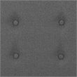Bowery Hill Fabric Tufted Full Panel Headboard in Dark Gray