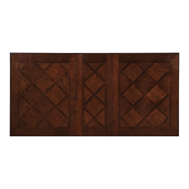 Bowery Hill Wood 7-Piece Dining Table Set in Brown Cherry