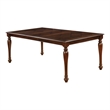 Bowery Hill Wood 7-Piece Dining Table Set in Brown Cherry