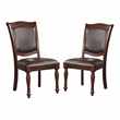 Bowery Hill Wood 7-Piece Dining Table Set in Brown Cherry