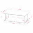 Bowery Hill Transitional Wood Coffee Table with 1 Shelf in Antique White