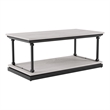 Bowery Hill Transitional Wood Coffee Table with 1 Shelf in Antique White