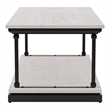 Bowery Hill Transitional Wood Coffee Table with 1 Shelf in Antique White