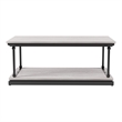 Bowery Hill Transitional Wood Coffee Table with 1 Shelf in Antique White