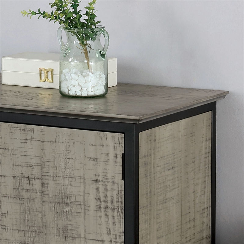 Bowery Hill 60-Inch Industrial Wood TV Stand in Gray