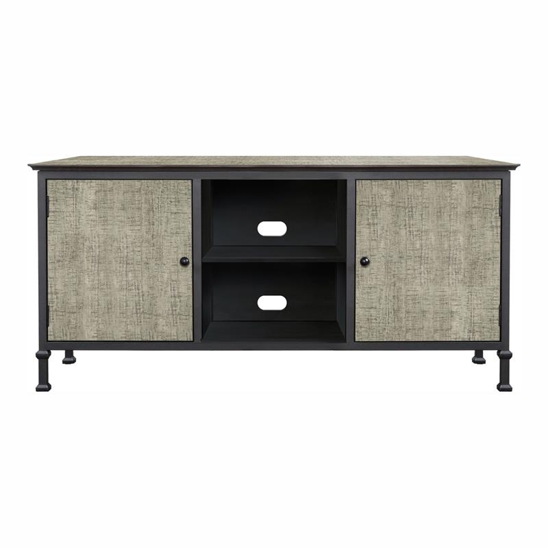 Bowery Hill 60-Inch Industrial Wood TV Stand in Gray