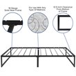 Bowery Hill 14 Inch Twin Black Metal Platform Bed Frame for Modern Spaces