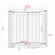 Bowery Hill Contemporary Metal 1-Shelf End Table in Antique Brass