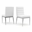Bowery Hill 5-Piece Metal Dining Table Set in Chrome Finish