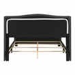 Bowery Hill Full Upholstered Button Tufted Fabric Bed in Dark Gray