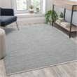 Bowery Hill 89 x 58 Handwoven Diamond Motif Fabric Area Rug in Grey