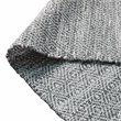 Bowery Hill 89 x 58 Handwoven Diamond Motif Fabric Area Rug in Grey