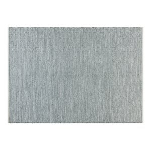 Bowery Hill 89 x 58 Handwoven Diamond Motif Fabric Area Rug in Grey