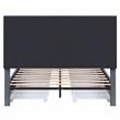 Bowery Hill Platform Fabric Full Bed with Drawers in Gray