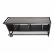 Bowery Hill Industrial Metal Multi-Functional TV Stand in Gray