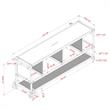 Bowery Hill Industrial Metal Multi-Functional TV Stand in Gray