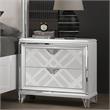 Bowery Hill Contemporary Solid Wood Nightstand with USB in White