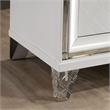 Bowery Hill Contemporary Solid Wood Nightstand with USB in White