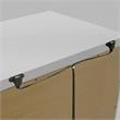 Bowery Hill Contemporary Solid Wood Nightstand with USB in White