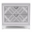 Bowery Hill Contemporary Solid Wood Nightstand with USB in White