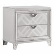 Bowery Hill Contemporary Solid Wood Nightstand with USB in White
