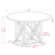 Bowery Hill Rustic Wood Round Dining Table in Antique White Finish